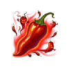 3 hot chilli peppers extra pepper symbol