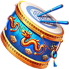 3 lucky maneki hold n spin drum symbol