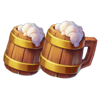 3x5 patrick hold the spin beer mugs symbol