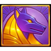 4 scarab coins purple jackal symbol