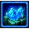 4 wild riches blue crystals symbol