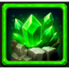 4 wild riches green crystals symbol