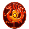 5 lucky elements red symbol