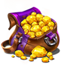 5k gold mine gold bag symbol