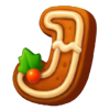 64 presents hold and win gingerbread j symbol
