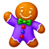 64 presents hold and win gingerbread man symbol