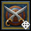 acropolis fortune dice crossed swords symbol