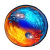action dragons yinyang symbol