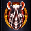 african rampagae rhyno symbol