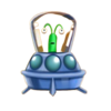 alien invaders ship green symbol