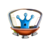 alien invaders ship red blue alien symbol