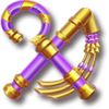 anubis vs horus twin titans sticks symbol