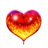 arabian fire loaded with loot heart symbol
