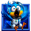 astro pets hold and win bird astronaut symbol