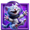 astro pets hold and win cat astronaut symbol