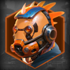 astropop orange cyborg symbol
