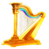 athenas millions golden harp symbol