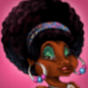 back to the 70s female partygoer symbol