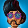 back to the 70s male partygoer symbol