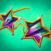 back to the 70s star sunglasses symbol