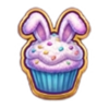 bad bunnys notorious eggs hold and win cupcake symbol