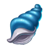 bait n bank blue seashell symbol