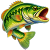 bass hunter medium fish symbol