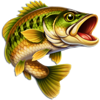 bass hunter small fish symbol