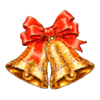 big catch xmas gold bells symbol