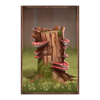 big stack lumberjack stump symbol