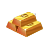 bigger piggy bank gold bars symbol
