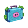 bigger piggy bank money case symbol