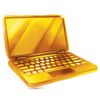 black friday cart craze gold laptop symbol
