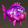 blazing piranhas lock n win purple fish symbol