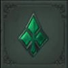 blood moon express green gem symbol