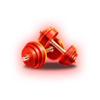 bokator legend red dumbbell symbol