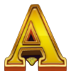 book of pharaon gold letter a symbol