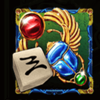 book of rebirth dice scarab symbol