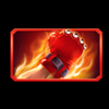 boxing king fist fire symbol