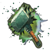 cash truck begins hammer symbol