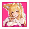cat waifu heart girl symbol
