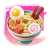 cat waifu ramen symbol