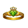 celtic bash lucky clover hold and spin ring symbol