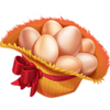 chicken burst extra straw hat eggs symbol