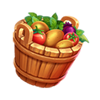 chicken burst veggies bucket symbol