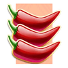 chilli pepe hot stacks 3 peppers symbol
