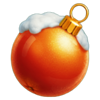 christmas coin orange symbol