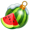 christmas coin watermelon symbol