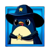 coinboy penguin sheriff symbol