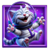 coins of cosmic critters hold and win astronaut cat symbol